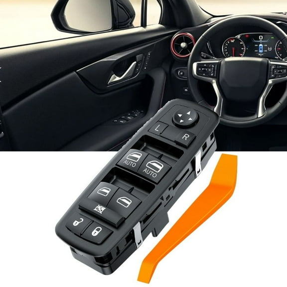 Nilight Power Master Window Switch Compatible with 2009 2010 2011 2012 Dodge Ram 1500 2500 3500 Front Left Driver Side Window Control Switch Replacement Set with Removal Tool