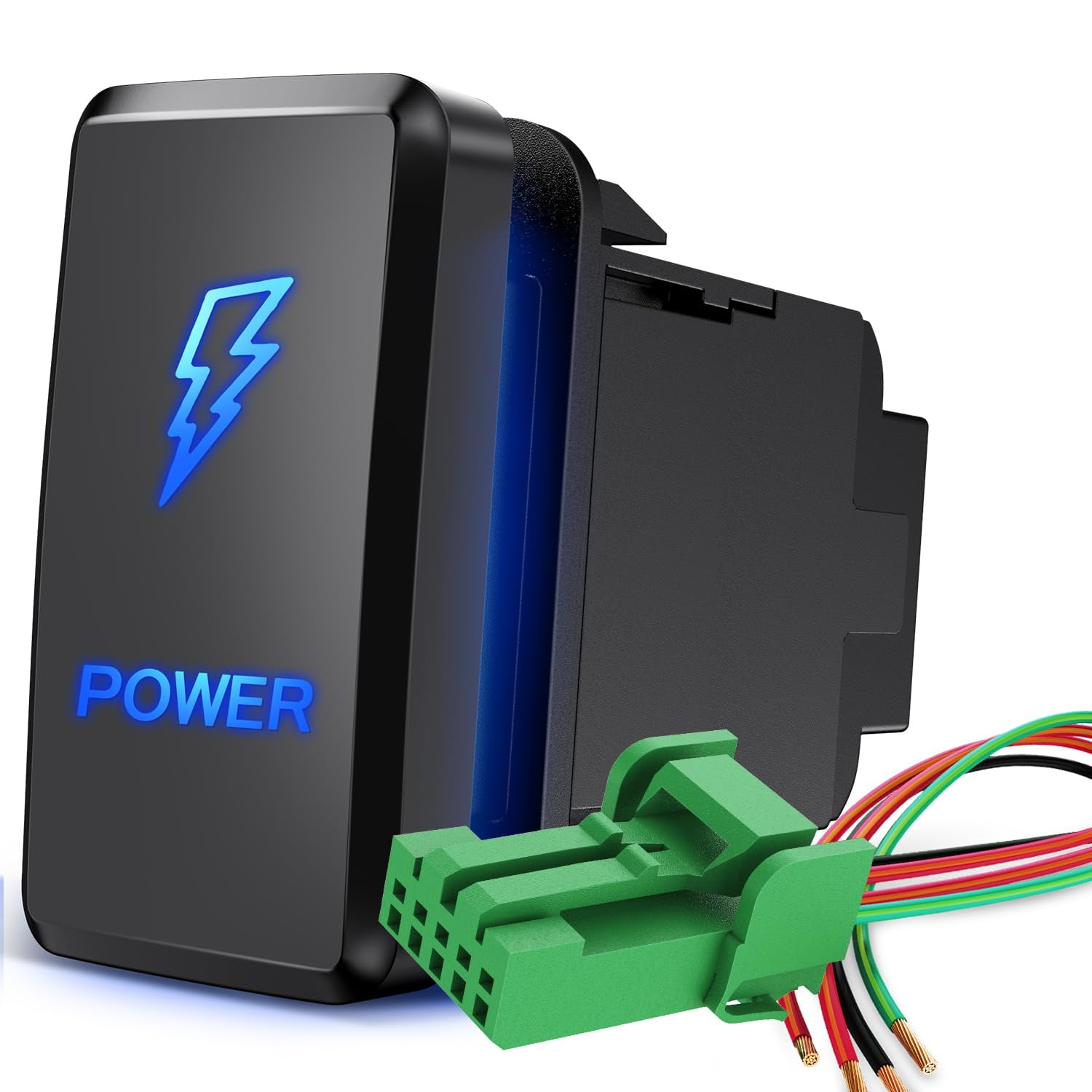 Nilight Power Push Button Switch 12V ON Off Switch with Connector Wire ...