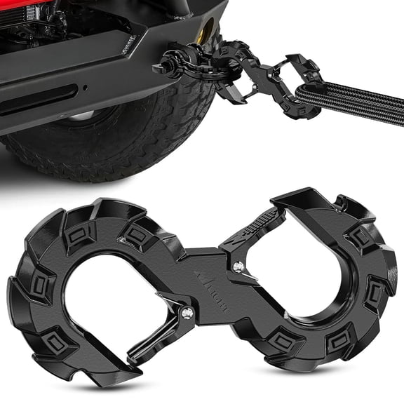 Nilight Quick Release S-Tow Shackle Hook – Heavy Duty Off-Road Recovery Hook, Fits Winch Rope & Recovery Strap, 11,000 LBS Working Load, for Jeep, SUV, ATV, Trailers, Forged Steel, Black