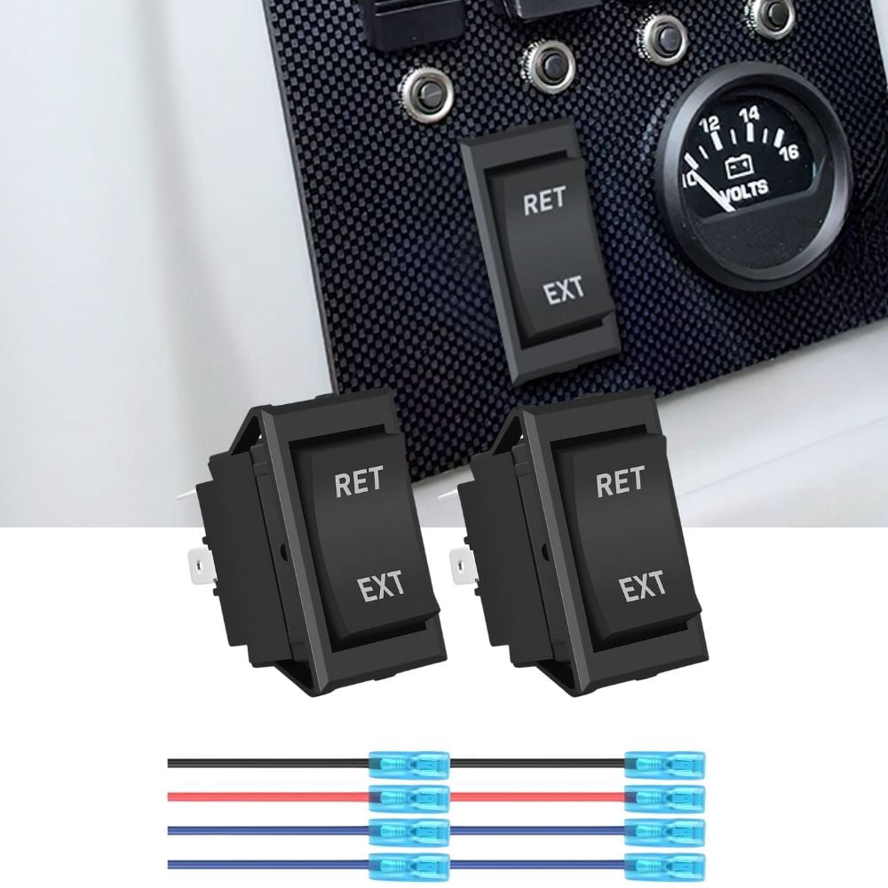 SPDT Momentary Toggle Switch – 30A 12V / 20A 120V, ON/Off/ON 3-Pin Rocker Switch With Waterproof Cap & Terminals For Car, Boat, Truck