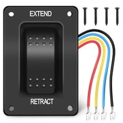 Nilight RV Electric Stabilizer Jack Switch Power Stabilizer Rocker Switch Extend Retract on off on Momentary Waterproof Switch with Harness for RV Trailer Boat Truck Linear Actuator