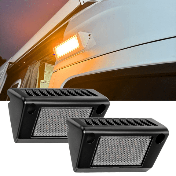 2Pcs 5" Outdoor RV Awning Light 12V 24V LED Landscape Light for RV Trailer, Motorhome, Caravan, 5th Wheel, Camping Horse White Case