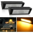 thumbnail image 1 of Nilight RV Exterior Light 2PCS 9 Inch Porch Lights Amber Beam 12V 24V LED Scene Cargo Lighting Black Aluminum Housing for RV Trailers Travel Campers 5th Wheels Motorhome SUV Truck, 1 of 8