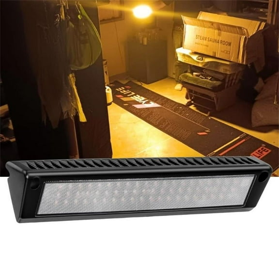 1Pcs RV Exterior LED Porch Utility Amber Light 12V 24V Awning Lights Replacement Lighting Black Aluminum Housing for RVs Trailers Campers