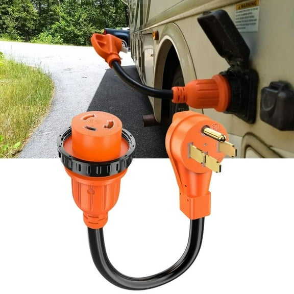 50 Amp to 30 Amp RV Adapter Cord, NEMA 14-50P Male to TT-30R 50M/30F Female Electrical Power Dogbone Heavy Duty STW 10 AWG for 30 Amp RV Trailer Camper, ETL Listed