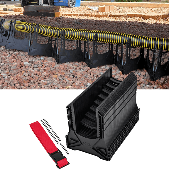 RV Sewer Hose Support 20FT, Heavy-Duty Camper Sewer Support, Adjustable RV Sewer Hose Holder, Easy to Set Up, Help Dumping Quickly and Securely, RV Septic Hose Support with Carrying Strap
