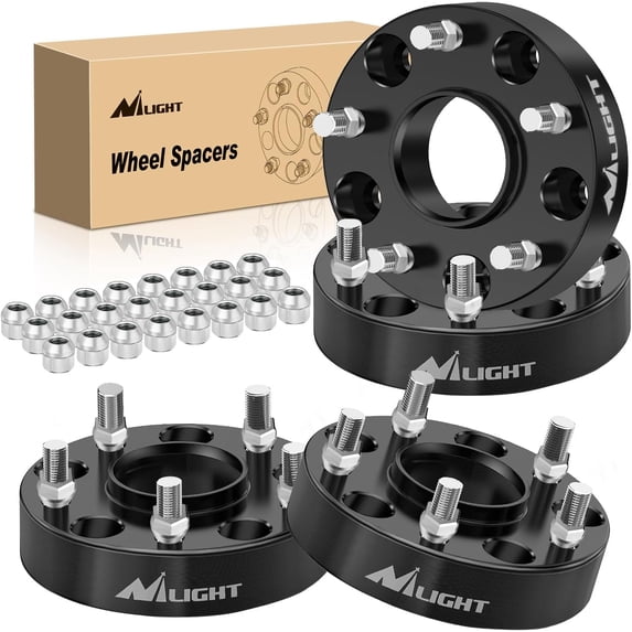 Nilight Ram 1500 Wheel Spacers 5x5.5,Hubcentric Wheel Spacer 1.5 inch for Ram 1500 2012 2013 2014 2015 2016 2017 2018 5x139.7mm with 77.8mm Hub Bore M14x1.5 Studs-4pcs