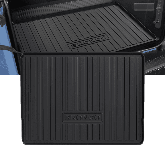 Nilight Rear Cargo Trunk Liner for Ford Bronco 4-Door 20212025, All-Weather Heavy-Duty Rubber Cargo Mat