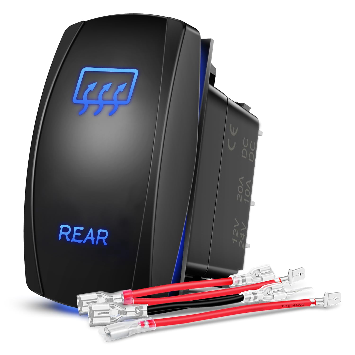 Rear Rocker Switch Nilight Rear Rocker Switch Led Light Bar Switch 5 Pin Laser On Off SPST ...