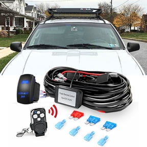 Heavy Duty LED Light Bar Remote Load Wiring Harness Wireless Strobe Wiring Kit ON/OFF Strobe RF Remote Control Switch for Car Truck Work Light Driving Light 5 Pin Switch Waterproof Power Relay Blade
