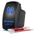 thumbnail image 1 of Nilight Reverse Lights Rocker Switch Led Light Bar Switch 5 Pin Laser On Off SPST switches 20A/12V 10A/24V Switch Blue with Jumper Wires Set for Cars Trucks Boats ATVs UTVs RVs, 2 Years Warranty, 1 of 9