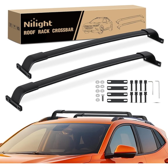 Nilight Roof Rack Cross Bars Compatible with 2023 2024 Chevrolet Chevy Trax 2RS ACTIV LT with Side Rails,Adjustable Aluminum Less Wind Noise Car Crossbars for Cargo Carrier Luggage Kayak Snowboard