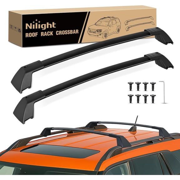 Nilight Roof Rack Cross Bars Fit for Ford Bronco Sport On Road Base Big Bend 2021 2022 2023 2024,Adjustable Aluminum Less Wind Noise Car Crossbars for Cargo Carrier Luggage Kayak Tent Snowboard