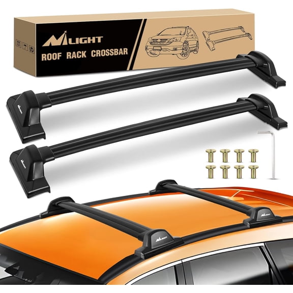 Nilight Roof Rack Cross Bars Fit for Honda CRV 2007 2008 2009 2010 2011 with Fixed Point, Adjustable Aluminum Car Crossbars with Rubber Pad for Cargo Carrier Luggage Bike Kayak Rooftop Tent Snowboard