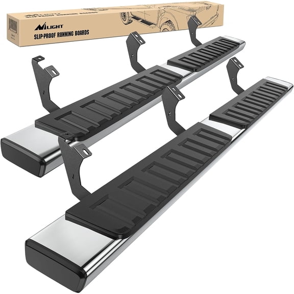 Nilight Running Boards for 2007 2008 2009 2010 2011 2012 2013 2014 2015 2016 2017 2018 2019 2020 2021 Toyota Tundra Crewmax Cab 4 Full Size Doors 6 Inch Stainless Steel Bolt-on Side Step Nerf Bars