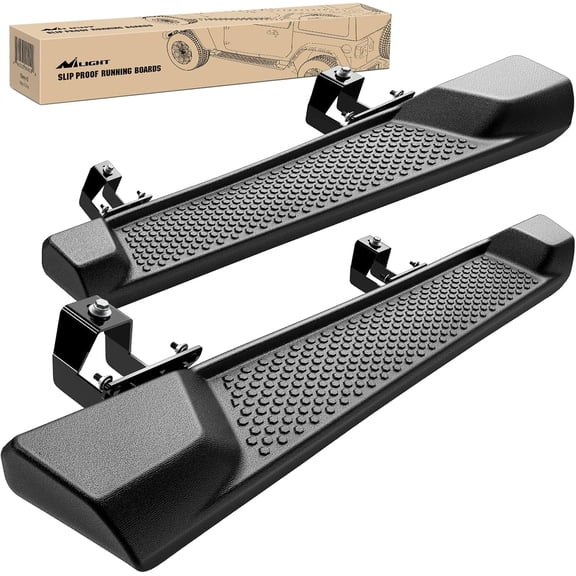 Nilight Running Boards for 2018 2019 2020 2021 2022 2023 2024 Wrangler JL 2 Door Side Step Nerf Bars 6 Inch ABS Plastic Matte Black (Not for JK Model)