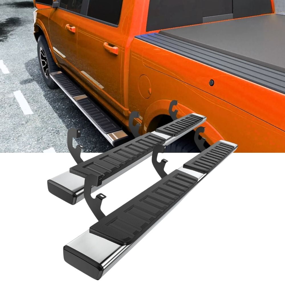 Nilight Running Boards for 2019-2024 Chevy Silverado/GMC Sierra 1500 Double Cab 2020-2024 Silverado/GMC Sierra 2500HD 3500HD 6 Inch Stainless Steel Bolt-on Side Step Nerf Bars