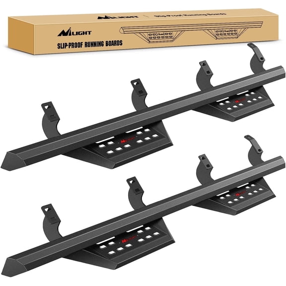 Nilight Running Boards for 2007-2021 Toyota Tundra CrewMax Cab 3.6 Inch Drop Side Steps Bolt-on Black Powder Coated, 2 Years Warranty