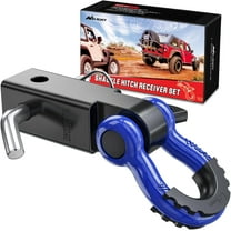 Nilight Shackle Hitch Receiver 2inch 45000 LBs Breaking Strength 3/4" D Ring Shackle w/Trailer Hitch Pin Heavy Duty Solid Recovery Towing Kit for Trucks Jeeps Off-Road