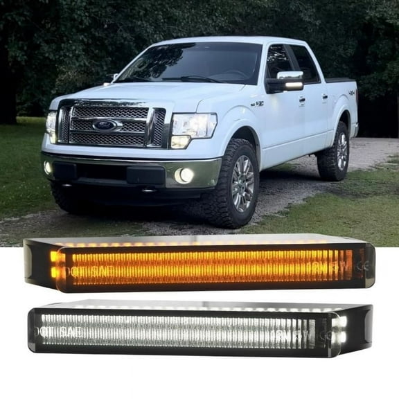 Nilight Side Mirror Marker Light Switchback White Parking Amber Turn Signals Light Smoked Lens Plug and Play Compatible With Ford F150 Raptor Expedition 2006-2008 Lincoln Mark LT