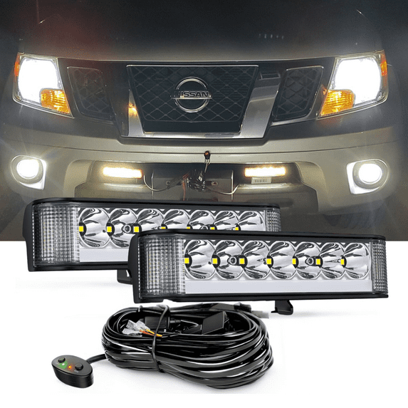 6.5" Light Bar, 2Pcs Side Shooter LED Pods Off Road Driving Lights Spot Flood Combo Work Light Bumper Lights for Trucks ATV UTV SUV Pickup Tractor Boat