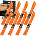 thumbnail image 1 of Nilight Soft Loop 1.7”×17" Motorcycle Tie Down Straps Heavy Duty 12000Lbs Max Break Strength for Securing ATV UTV Kayak Moving Cargo (8PK-Orange), 1 of 8