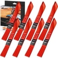 thumbnail image 1 of Nilight Soft Loop 1.7”×17" Motorcycle Tie Down Straps Heavy Duty 12000Lbs Max Break Strength for Securing ATV UTV Kayak Moving Cargo (8PK-Red), 1 of 8