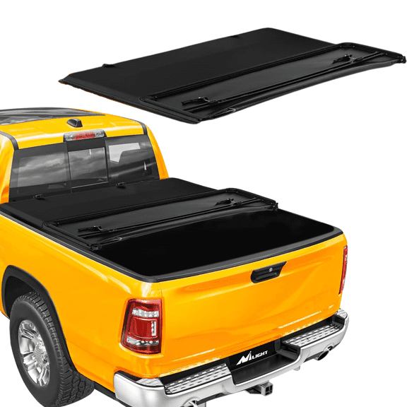 Nilight Soft Tri-fold Tonneau Cover for 2009-2025 Dodge Ram 1500 (Classic & New Body) - 5.6ft Bed