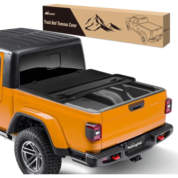 Nilight Soft Tri-fold Truck Bed Tonneau Cover Compatible with Jeep Gladiator JT 2020 2021 2022 2023 2024 2025-5ftr