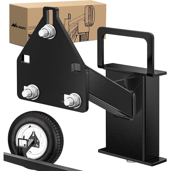 Nilight Spare Tire Carrier Mount Stake Pocket Boat 3-Nuts Trailer Bracket Utility Trailer Accessories Fits 4 & 5 & 6 Lugs Trailer Wheels on 4" 4.5'' 4.75'' 5'' 5.5''and 6'' Bolt Patterns 150 Lbs