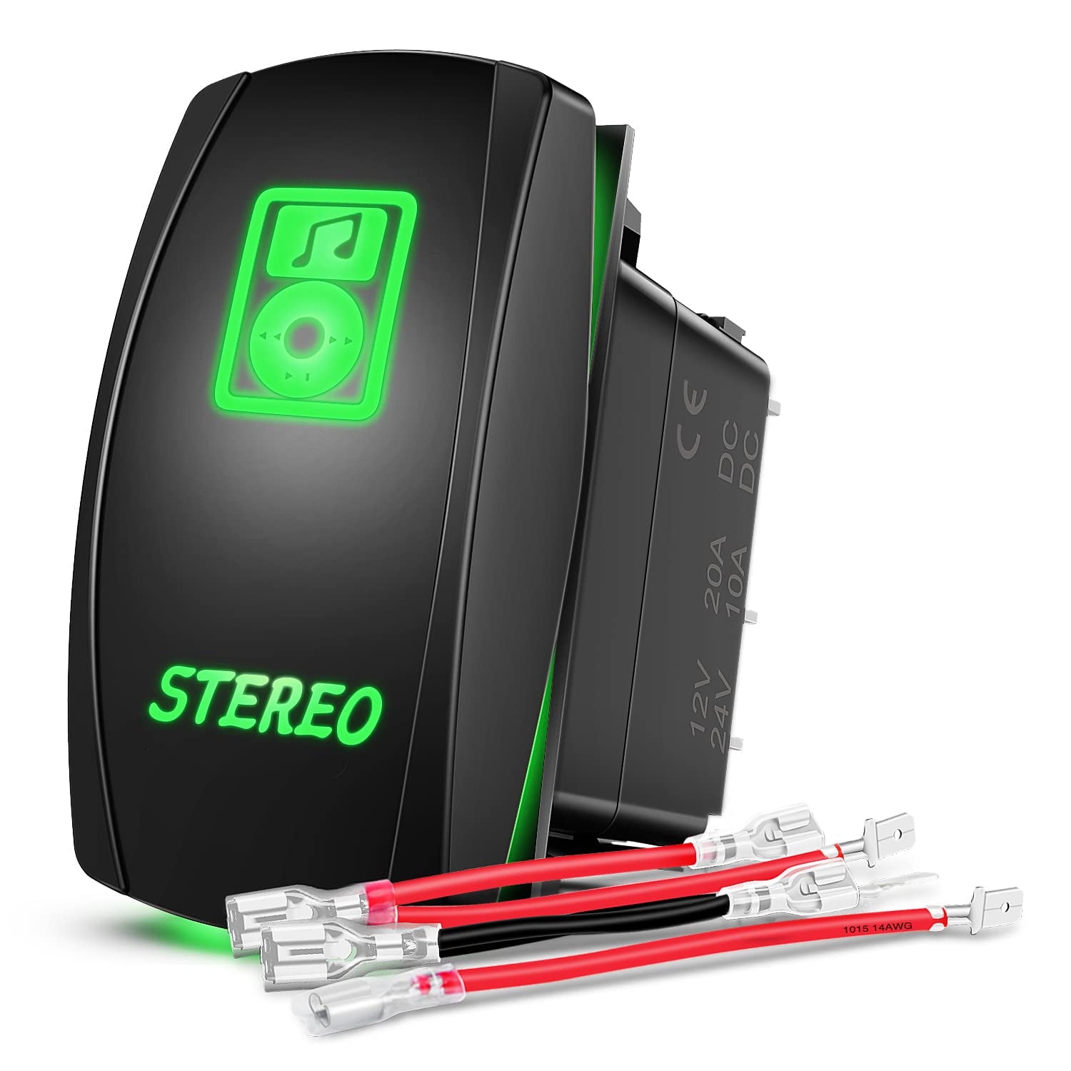 Nilight Stereo Rocker Switch Led Light Bar Switch 5Pin Laser on off ...