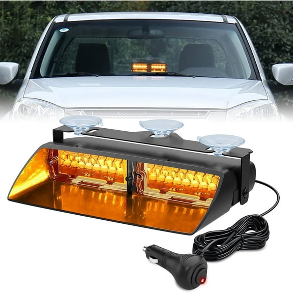 Nilight Strobe Lights Windshield Hazard Warning Safety Flash Light with Suction Cups Super Bright
