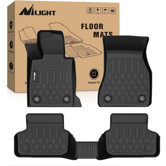 Nilight TPE Floor Mats for BMW 5 Series G30 520i 530e 530i 535i 540i 540d 550i 2017 2018 2019 2020 2021 2022 2023, All Weather Custom Fit Heavy Duty Floor Liners