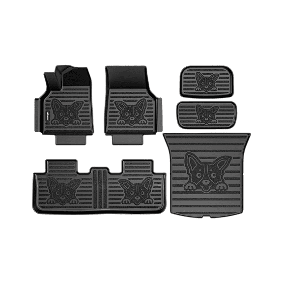 Nilight TPE Floor Mats & Cargo Mat Set for Tesla Model Y 5-Seat 20212025 All Weather Custom Fit Floor Liners
