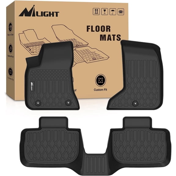Nilight TPE Floor Mats for Dodge Charger AWD Chrysler 300 AWD 2011 2012 2013 2014 2015 2016 2017 2018 2019 2020 2021 2022 2023, All Weather Custom Fit Heavy Duty Floor Liners
