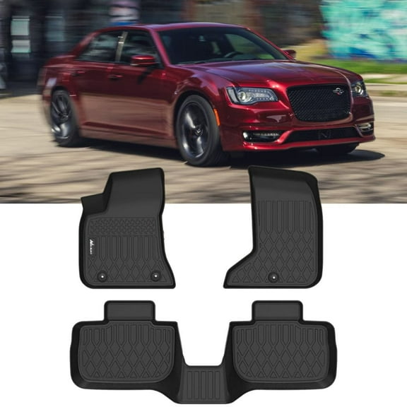 Nilight TPE Floor Mats for Dodge Charger AWD Chrysler 300 AWD 2011 2012 2013 2014 2015 2016 2017 2018 2019 2020 2021 2022 2023, All Weather Custom Fit Heavy Duty Floor Liners