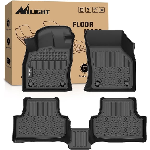 Nilight TPE Floor Mats for Volkswagen VW Golf Alltrack Golf GTI Golf R Golf Sportwagen MK7 2015 2016 2017 2018 2019 2020 2021, All Weather Custom Fit Heavy Duty Floor Liners
