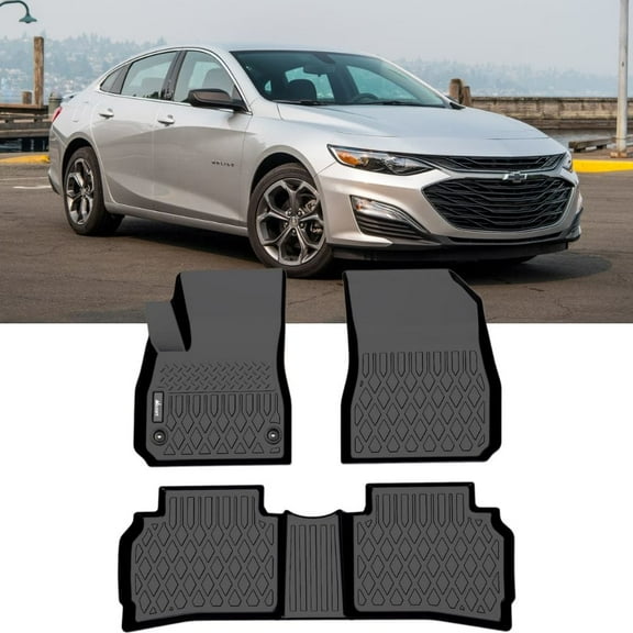 Nilight TPE Floor Mats for Chevy Malibu 2016 2017 2018 2019 2020 2021 2022 2023 2024 2025,All Weather Custom Fit Heavy Duty Floor Liners