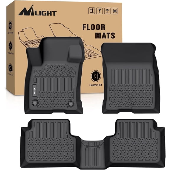 Nilight TPE Floor Mats for Ford Bronco Sport 4-Door 2021 2022 2023 2024 2025 All Weather Custom Fit Heavy Duty Floor Liners