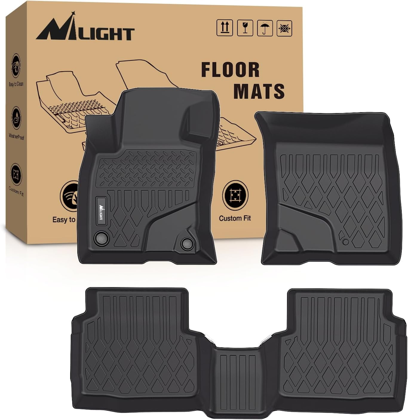 Nilight TPE Floor Mats for Ford Escape (Not for Hybrid) 2020 2021 2022 ...