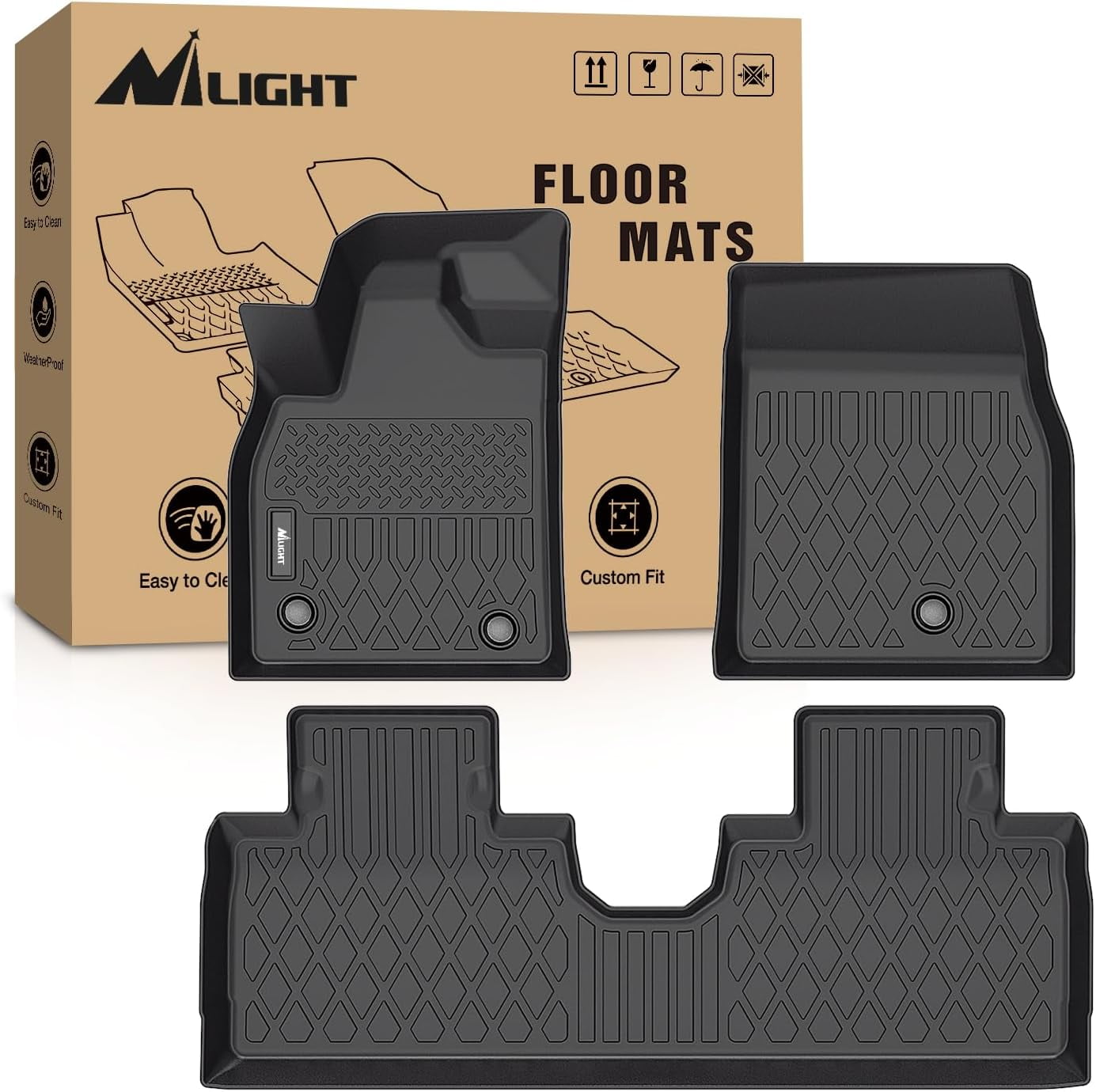 Nilight TPE Floor Mats 2021-2024 - All Weather Custom Fit Mats ...