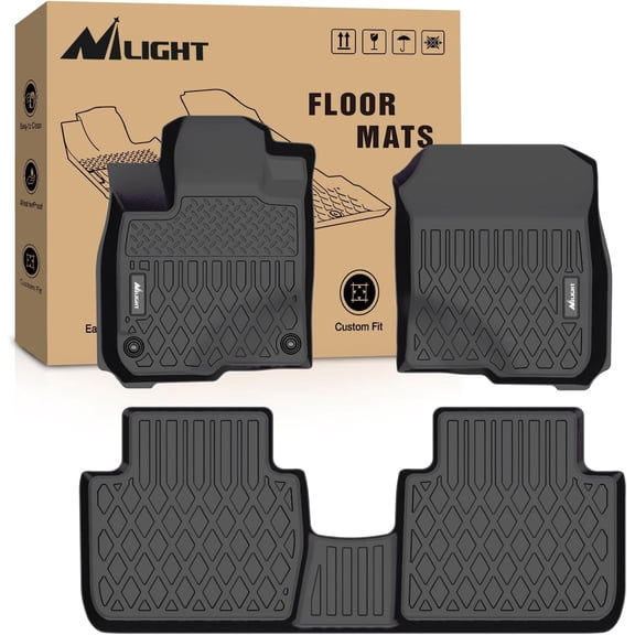 Nilight TPE Floor Mats for Honda HR-V (HRV) 2023 2024 2025,All Weather Custom Fit Heavy Duty Floor Liners