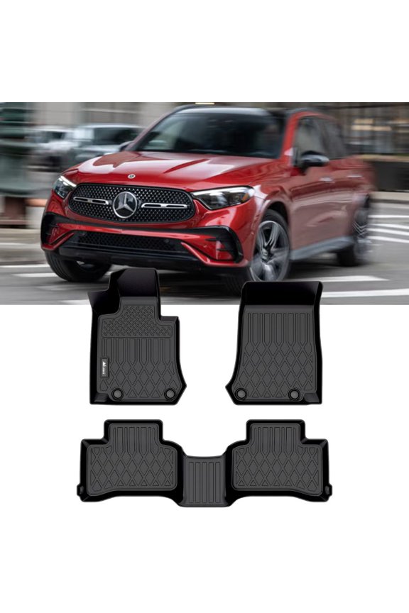 TPE Floor Mats for Mercedes Benz GLC 300 GLC 43 GLC 63 2016 2017 2018 2019 2020 2021 2022,All Weather Custom Fit Heavy Duty Floor Liners
