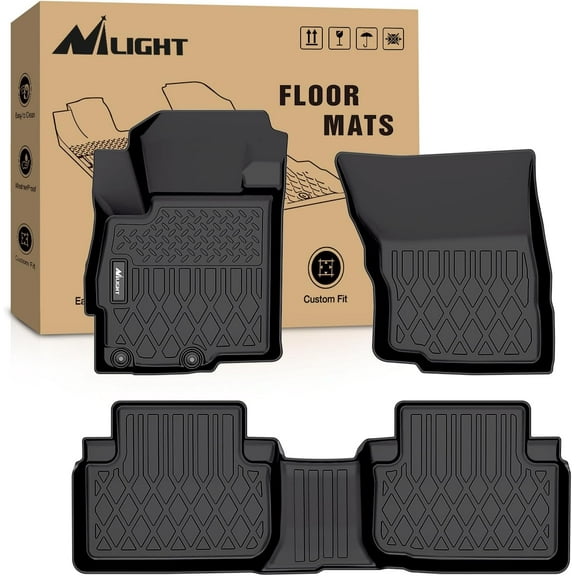 Nilight TPE Floor Mats for Mitsubishi Eclipse Cross 2018 2019 2020 2021 2022 2023 2024 2025 All Weather Custom Fit Heavy Duty Floor Liners