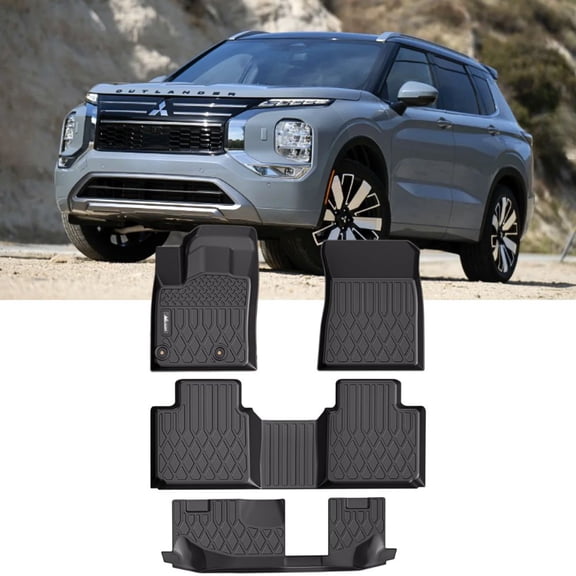 Nilight TPE Floor Mats for Mitsubishi Outlander 2022 2023 2024 2025 (Not for Phev and Sport Model),All Weather Custom Fit Heavy Duty Floor Liners