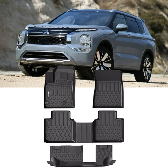 Nilight TPE Floor Mats for Mitsubishi Outlander 2022 2023 2024 2025 (Not for Phev and Sport Model),All Weather Custom Fit Heavy Duty Floor Liners