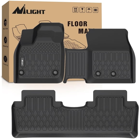 Nilight TPE Floor Mats for Nissan Ariya 2023 2024,All Weather Custom Fit Heavy Duty Floor Liners,Black