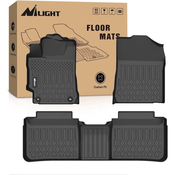 Nilight TPE Floor Mats for Toyota Camry 2015 2016 2017, All Weather Custom Fit Heavy Duty Floor Liners