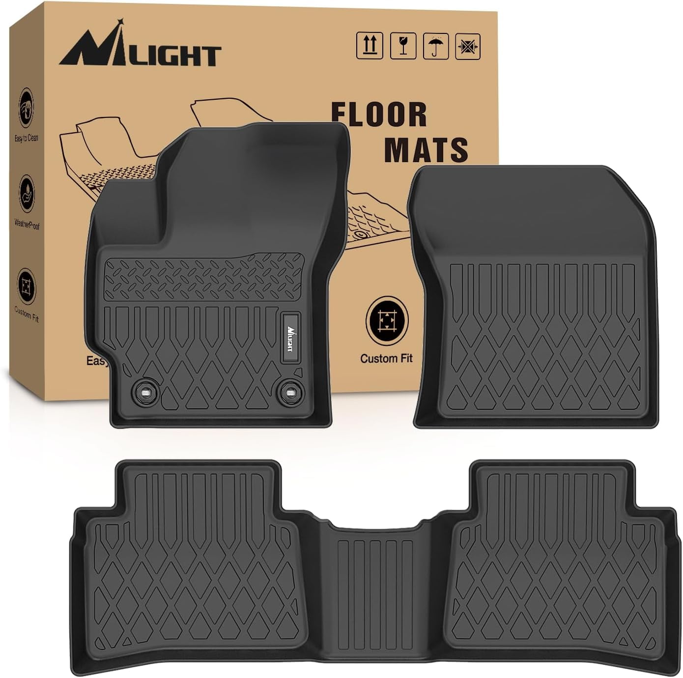 Nilight TPE Floor Mats for Toyota Corolla (Including Hybrid) 2020 2021 ...