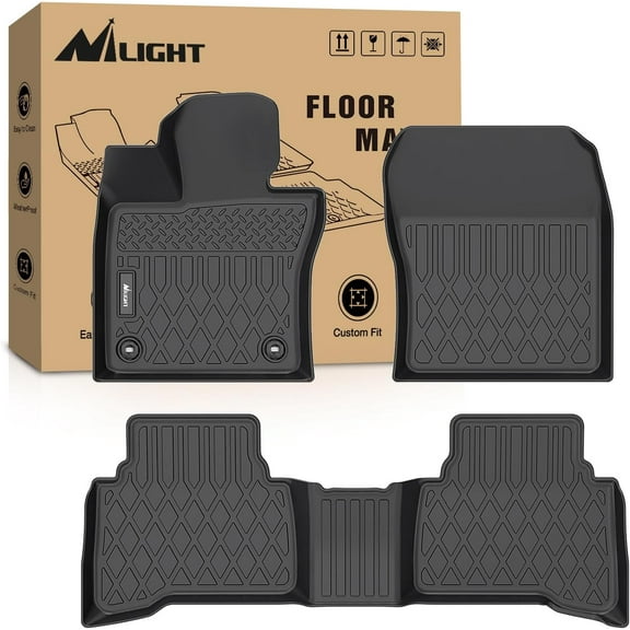 Nilight TPE Floor Mats for Toyota Prius Prime (PHEV) 2023 2024,All Weather Custom Fit Heavy Duty Floor Liners,Black